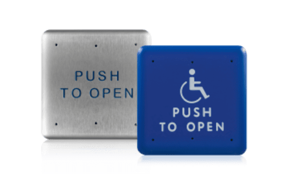 4.75 INCH SQUARE PUSH PLATES Stainless steel door actuators